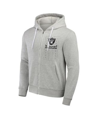 Men's NFL x Darius Rucker Collection by Heather Gray Las Vegas Raiders Domestic Full-Zip Hoodie