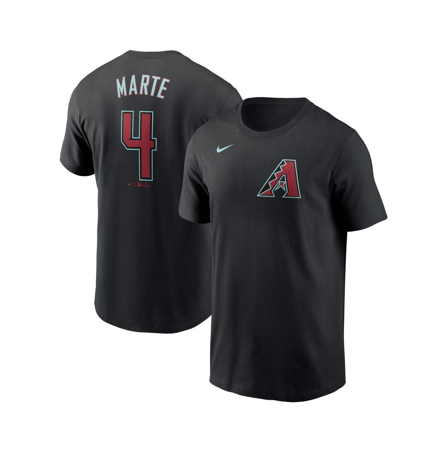 Мужская футболка Nike Ketel Marte Black Arizona Diamondbacks 2024 Fuse Name and Number — фото 1