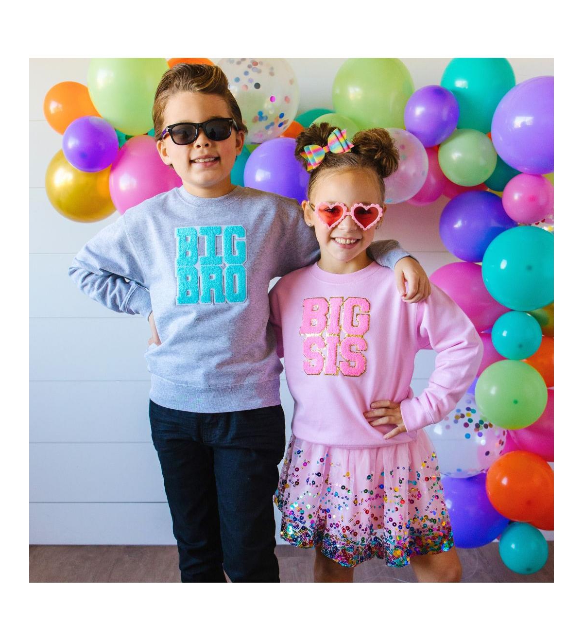 Little and Big Boys Big Bro Patch Sweatshirt