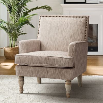 Bisnauth Contemporary Accent Chair with Nailhead Trim