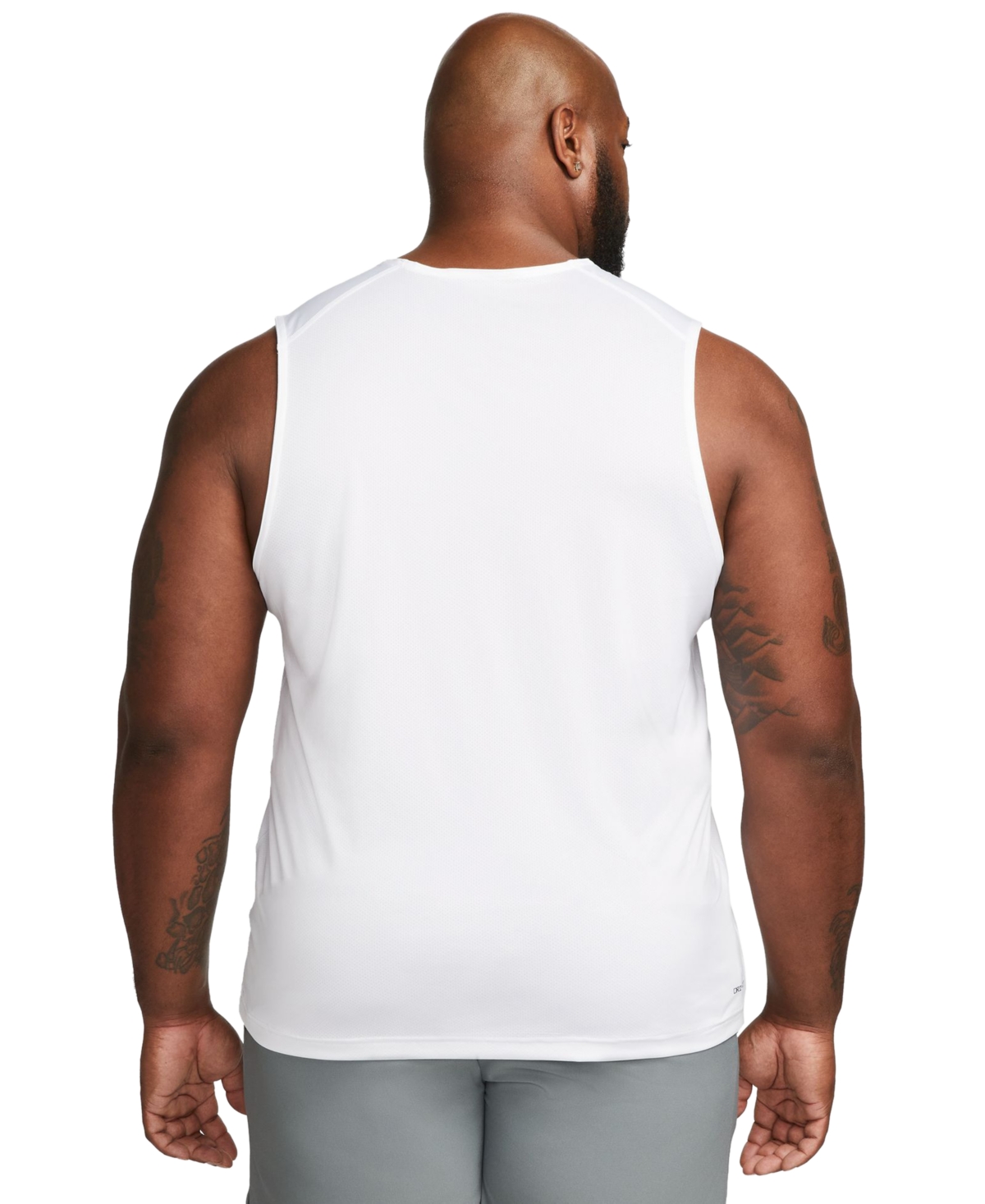 Nike Men's Dri-fit Sleeveless Swim Hydroguard (extended Size) In White