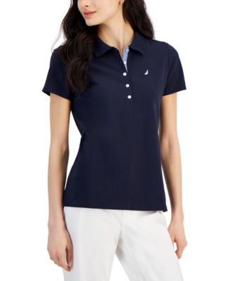 Women's Short-Sleeve Polo-Collar Shirt 
