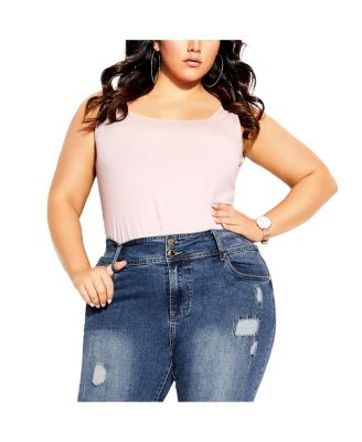 Plus Size Patched Apple Skinny Jean