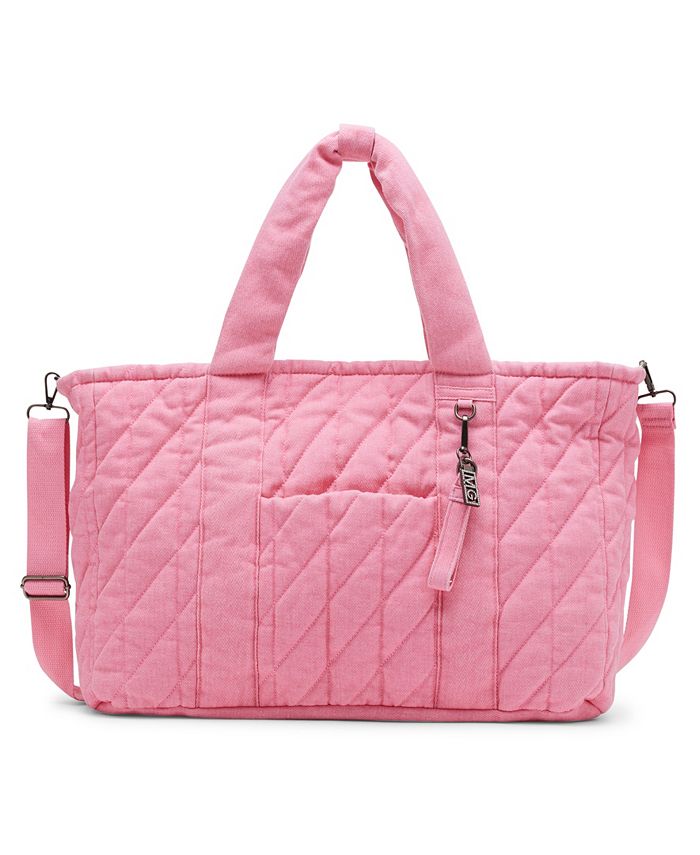 Madden Girl Chloeq Quilted Denim Tote - Macy's
