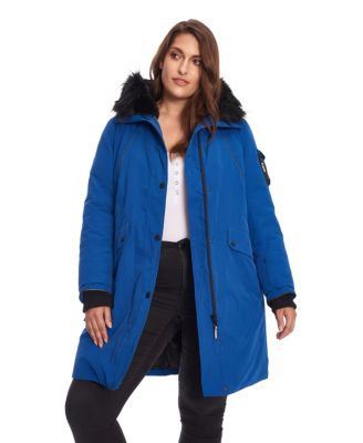 Plus Size Laurentian Long Parka Winter With Faux Fur Hood