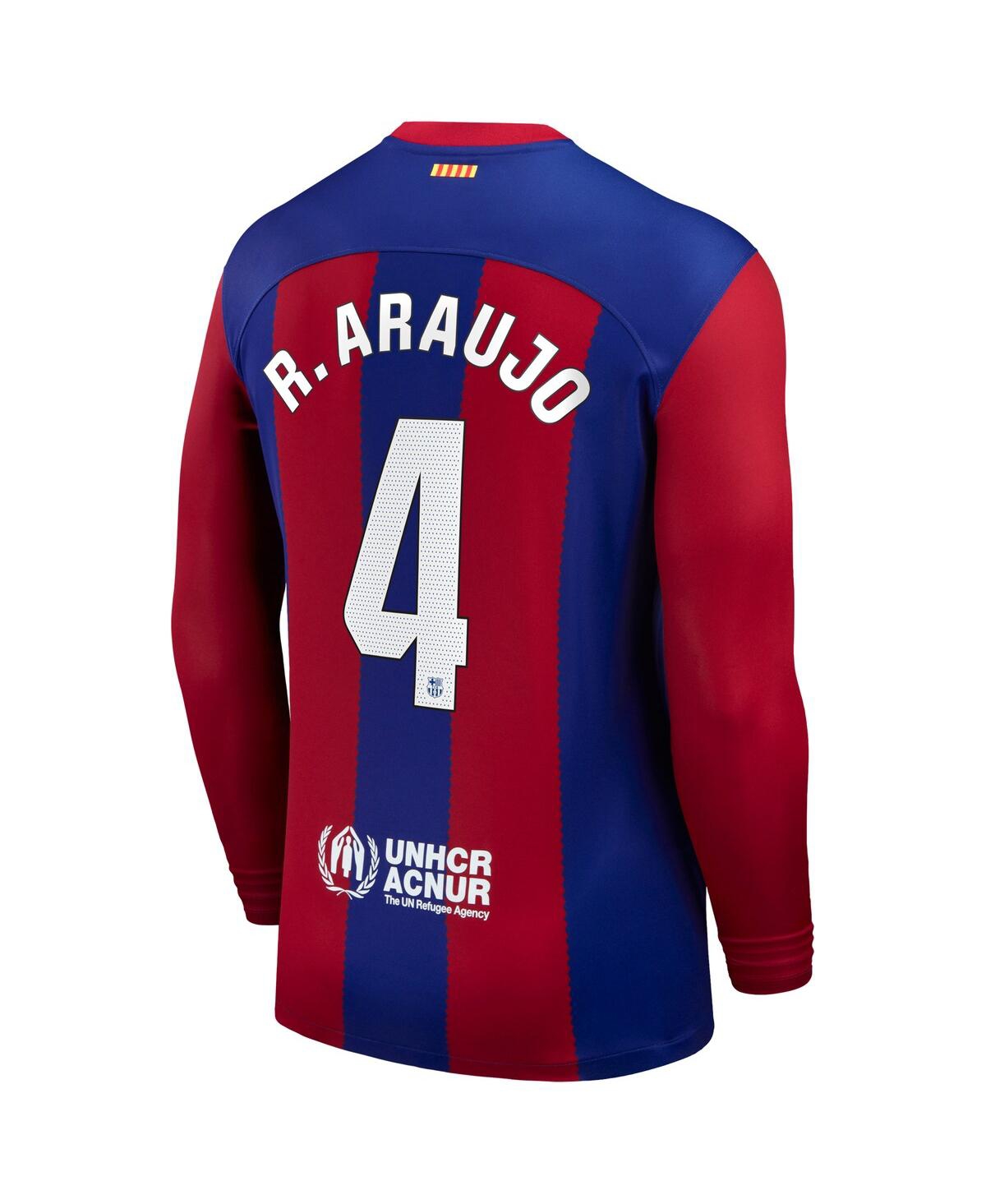 Men's Nike Ronald AraujoBarcelona 2023/24 Home Replica Long Sleeve Jersey - Royal