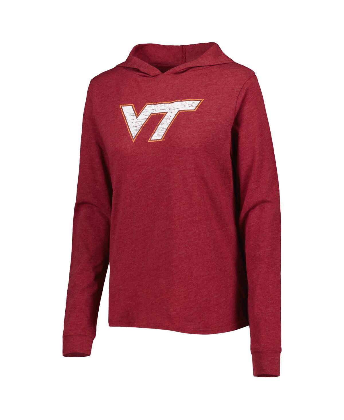 Shop Concepts Sport Women's  Maroon Distressed Virginia Tech Hokies Long Sleeve Hoodie T-shirt And Pants S