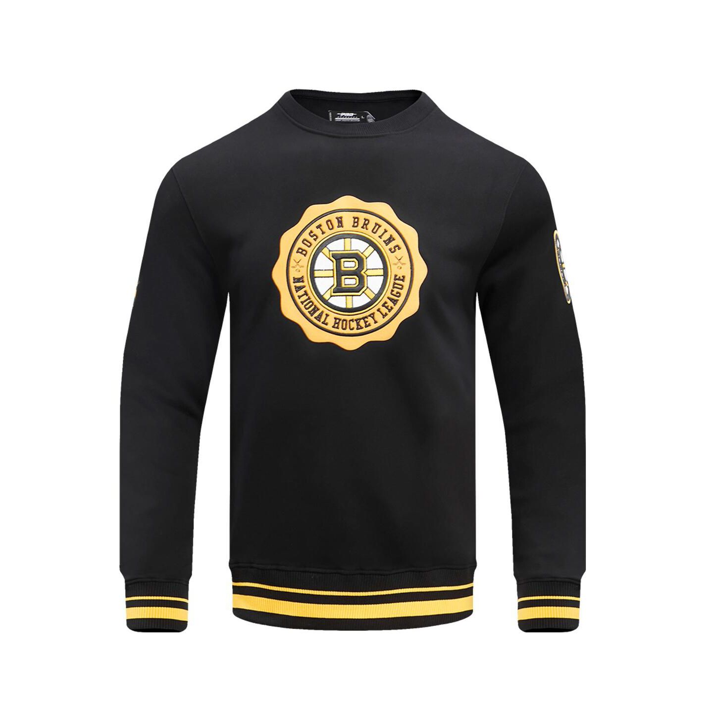 Мужская толстовка Pro Standard Black Boston Bruins Crest Emblem Pullover — фото 3