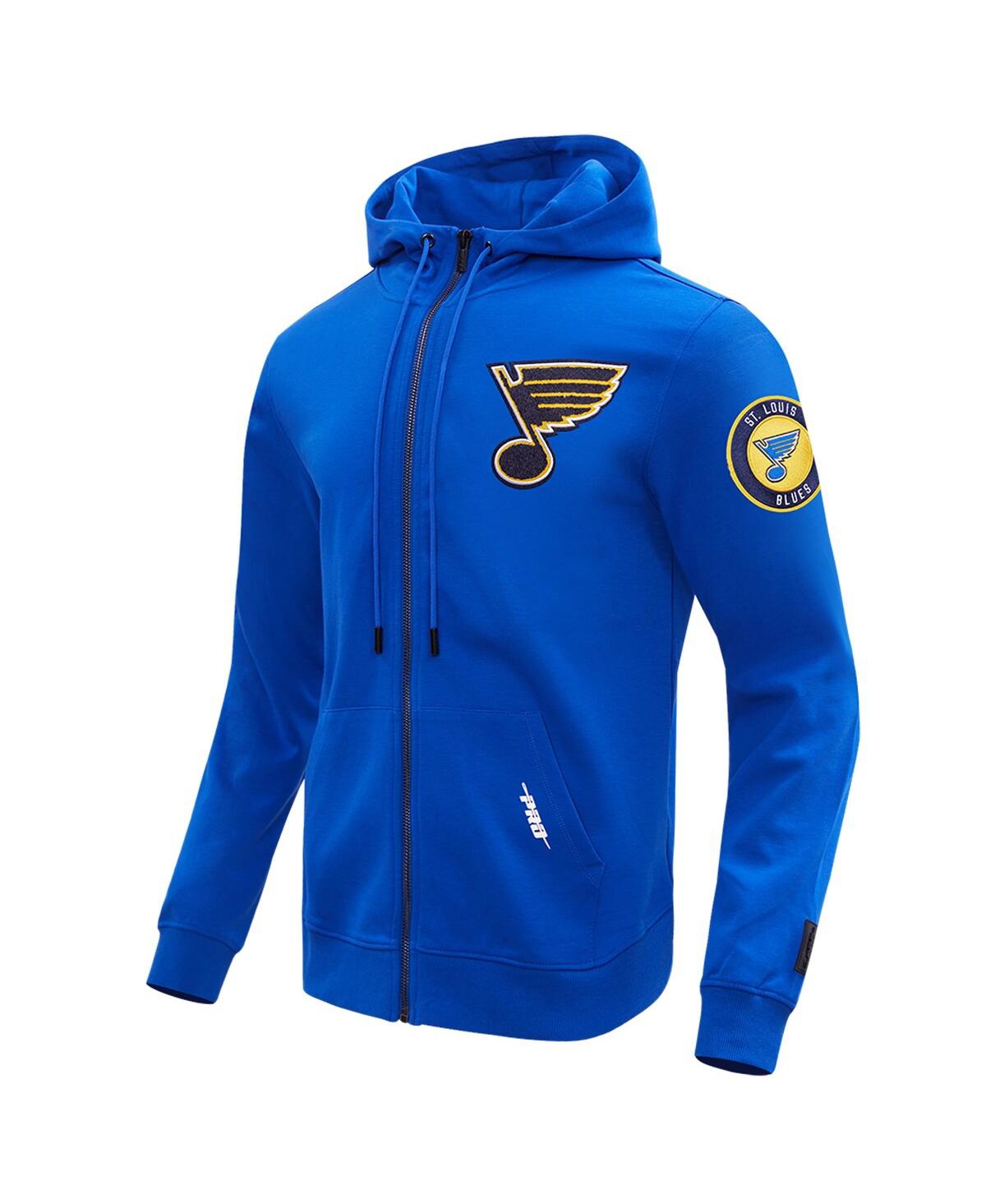 Men's Pro StandardSt. Louis Blues Classic Chenille Full-Zip Hoodie Jacket - Blue