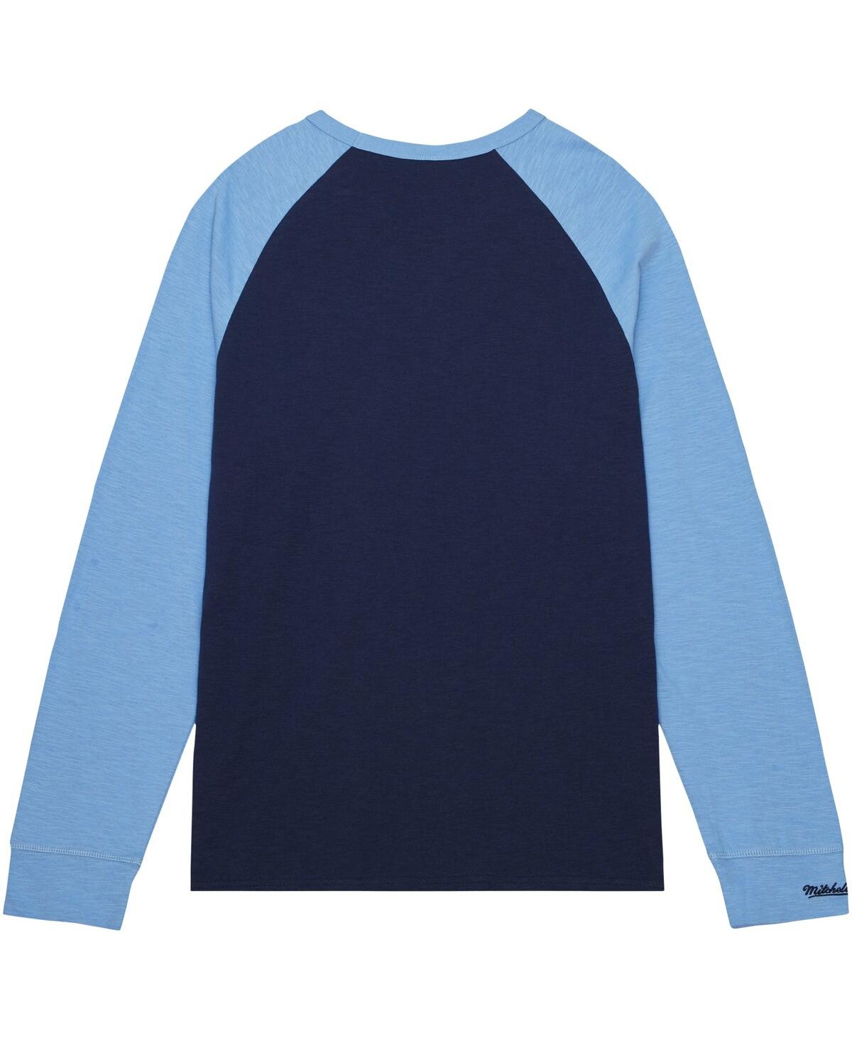 Men's Mitchell & NessNorth Carolina Tar Heels Legendary Slub Raglan Long Sleeve T-shirt - Navy