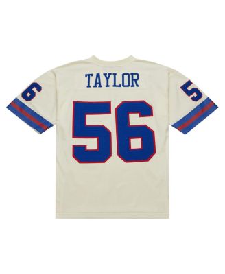 Men's Lawrence Taylor Cream New York Giants Chainstitch Legacy Jersey