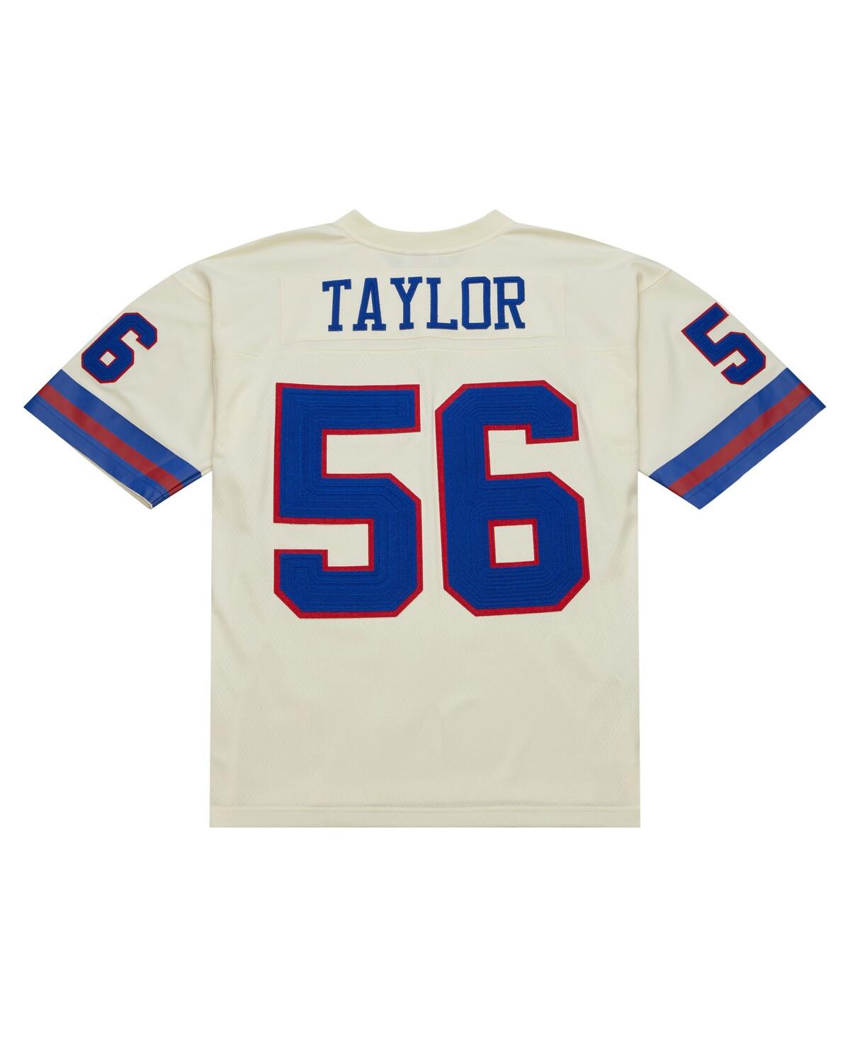 Men's Mitchell & Ness Lawrence TaylorNew York Giants Chainstitch Legacy Jersey - Cream