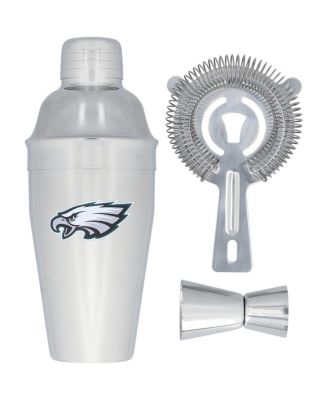 The Philadelphia Eagles Stainless Steel Shaker, Strainer and Jigger Set