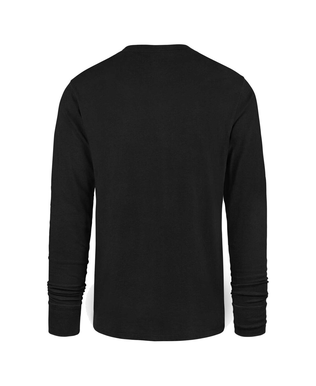 Men's '47 BrandDistressed San Francisco 49ers Premier Franklin Long Sleeve T-shirt - Black