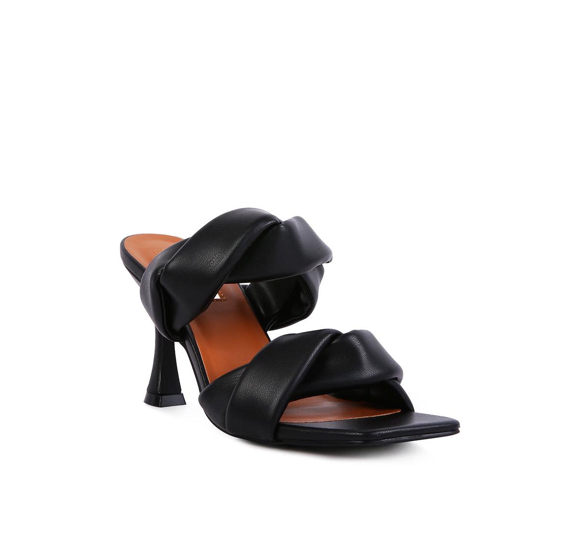 Glam Girl Twisted Strap Spool Heel Sandals