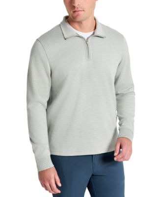 Kenneth Cole - Men's Stretch Textured-Knit Quarter-Zip Performance Sweatshirt