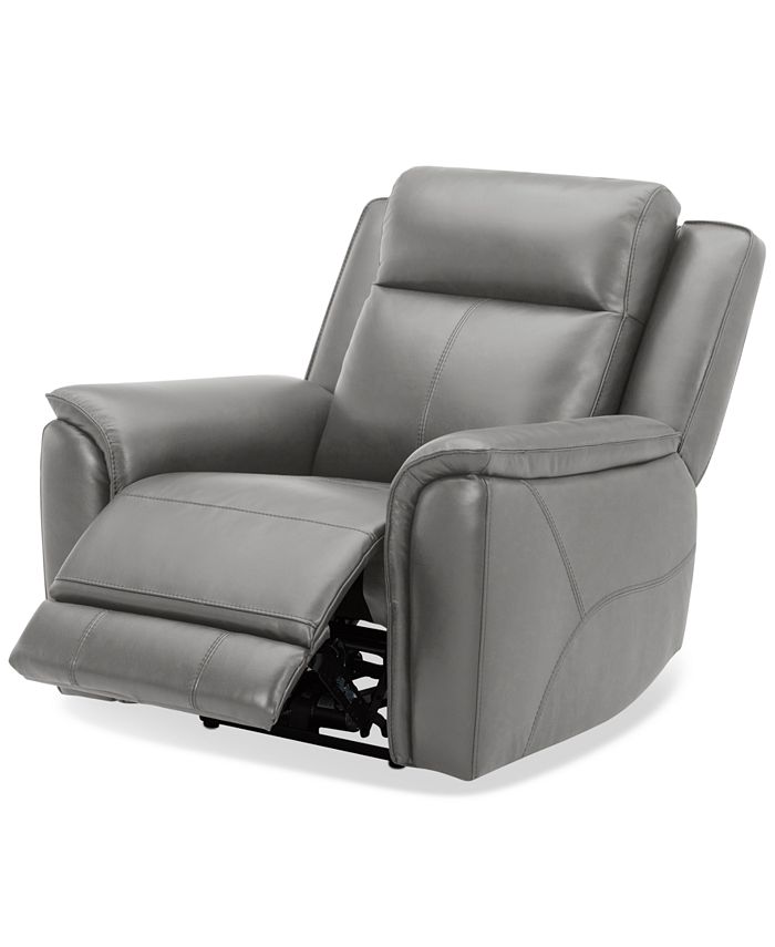 Furniture Addyson 41" Zero Gravity Leather Recliner with Power Headrest