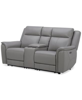 Addyson 77" 3-Pc. Leather Sofa with 2 Zero Gravity Recliners with Power Headrests & 1 Console, Created for Macy's