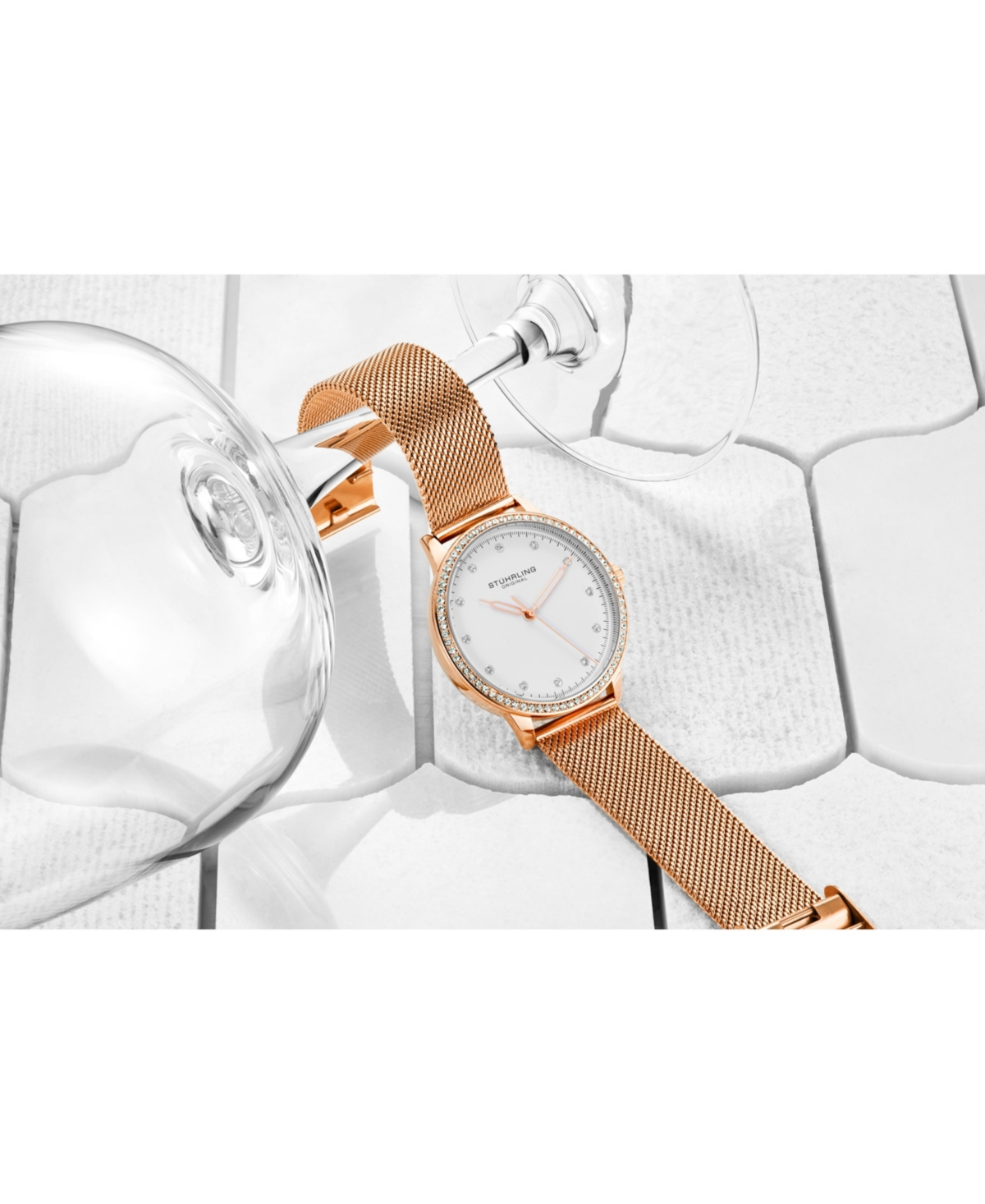 Stuhrling Women's 3904 Quartz 38mm Fashion Mesh Band Watch