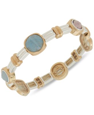 Anne Klein - Two-Tone Stone Station Stretch Bracelet