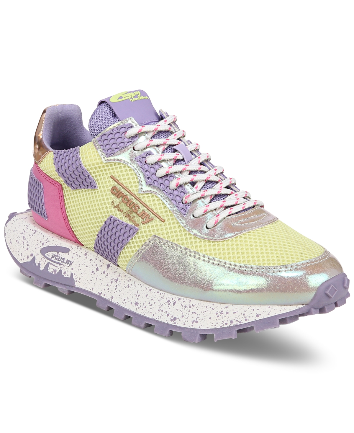 Circus Ny By Sam Edelman Circus Ny Devyn Lace-up Jogger Sneakers In Yellow,purple,pink