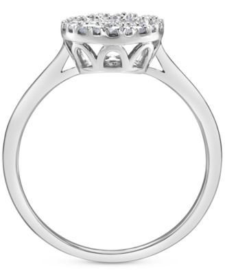 Diamond Circle Cluster Ring (1/2 ct. t.w.) in 10k White Gold