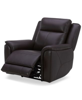 Addyson 41" Zero Gravity Leather Recliner with Power Headrest, Created for Macy's