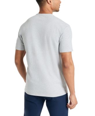 Men's 4-Way Stretch Heathered Stand-Collar Piqu&eacute; Henley