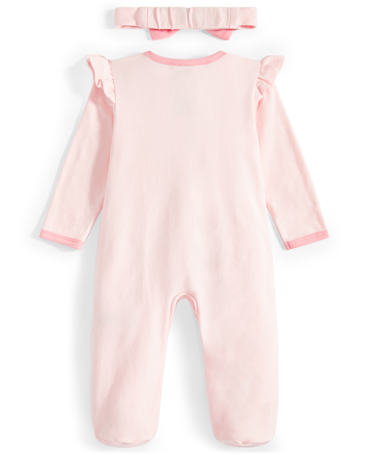 Disney Baby Girls Minnie Mouse Footed Coverall & Headband, 2 Piece Set