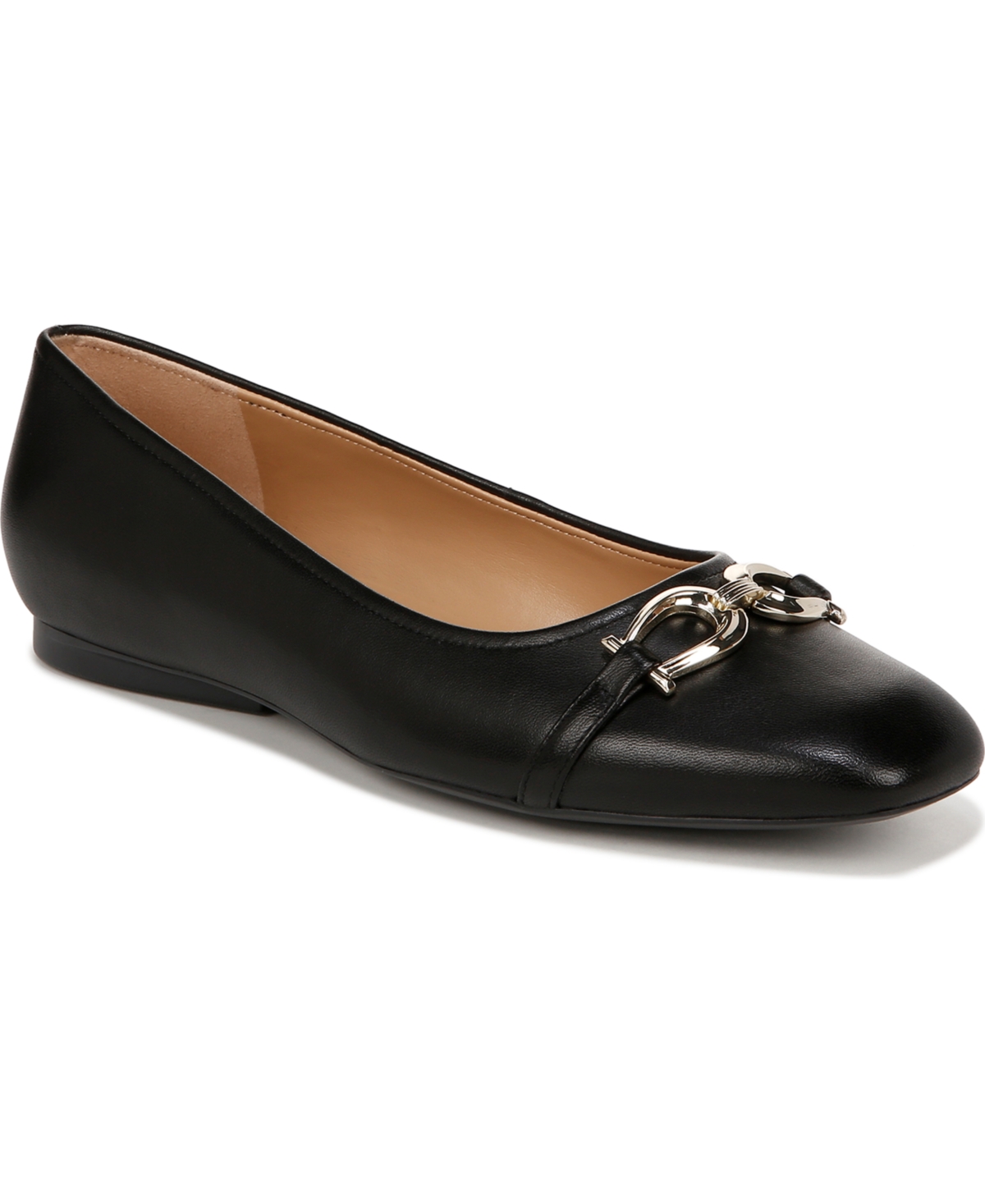Charlotte Ballet Flats - Black Leather