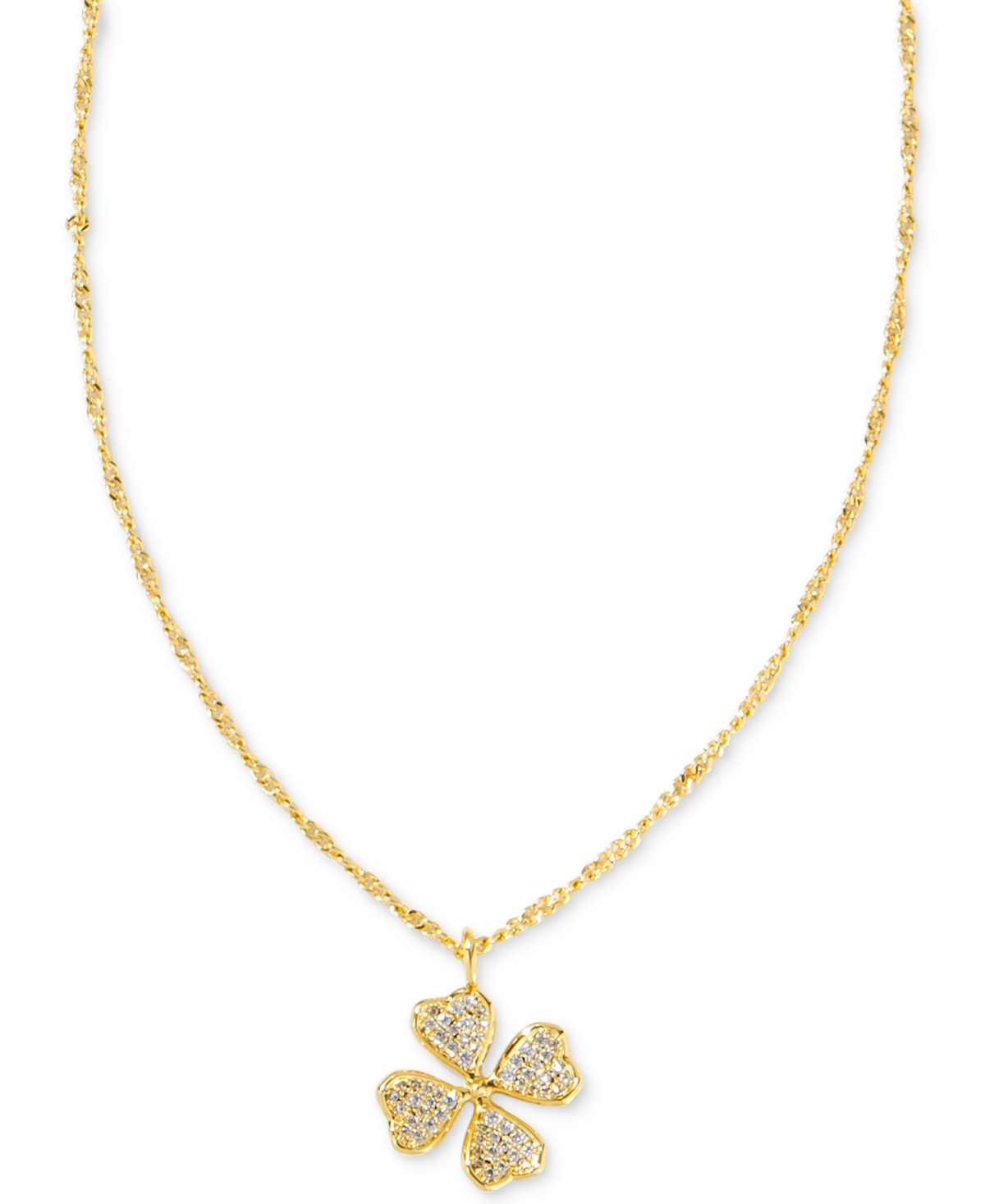 Kendra Scott 14kPlated Color Pave Clover 19