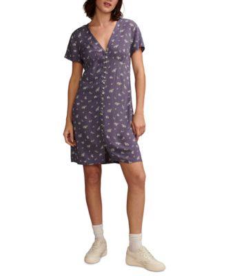 Lucky Brand - Women's Short-Sleeve Mini Slip Dress
