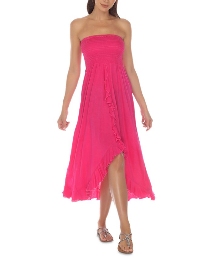 Raviya Strapless HighLow Dress CoverUp Macy's