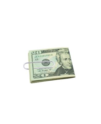 Executive Gift Simple Large Strong Sterling Silver Credit Card Holder Paper Clip Money Clip Finish