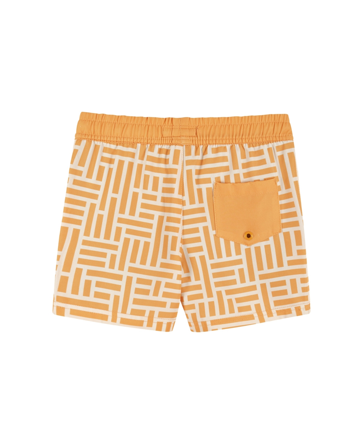 Child Boys Ombre Checker Boardshort w/Built-In Comfort Stretch Short Liner -Pastel Orange