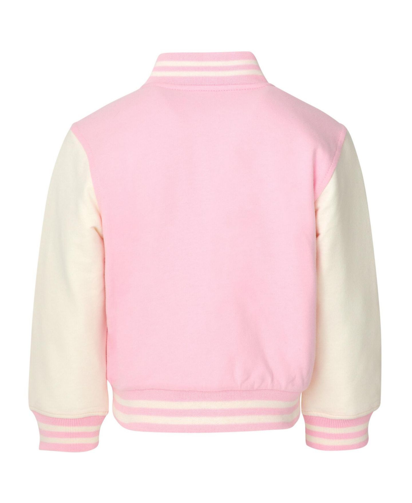 Куртка Barbie French Terry Varsity Bomber Jacket Toddler Child для девочек, цвет: Розовый молочный белый — фото 7