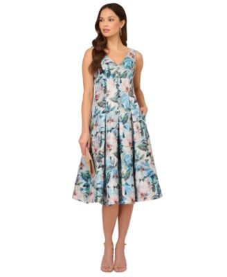 Adrianna papell floral jacquard dress hotsell