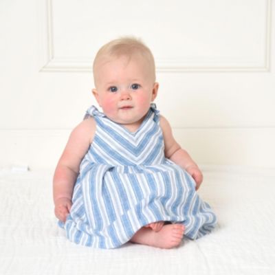 Girls' Sleeveless Bow Shoulder Swing Dress, Infant