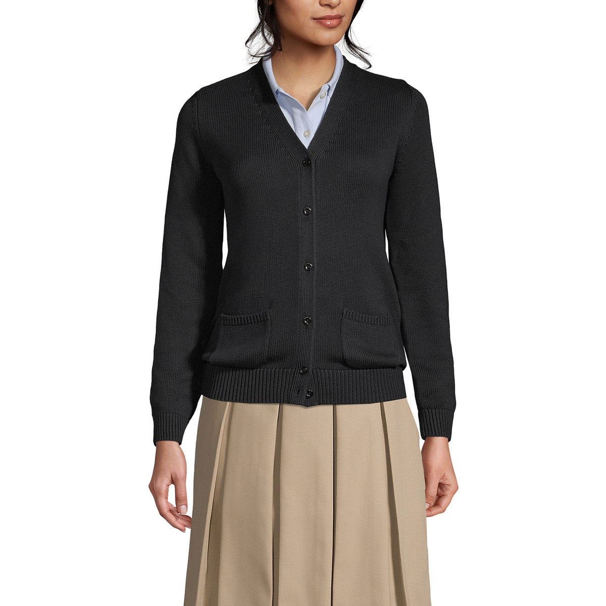 Women's Cotton Modal Button Front Cardigan Sweater - Red