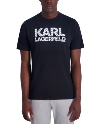 KARL LAGERFELD PARIS - Men's Slim Fit Short-Sleeve Monogram Logo Graphic T-Shirt