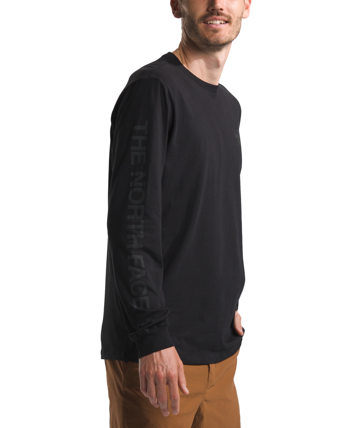 Shop The North Face Men's Graphic Long-sleeve Hit T-shirt In Tnf Black