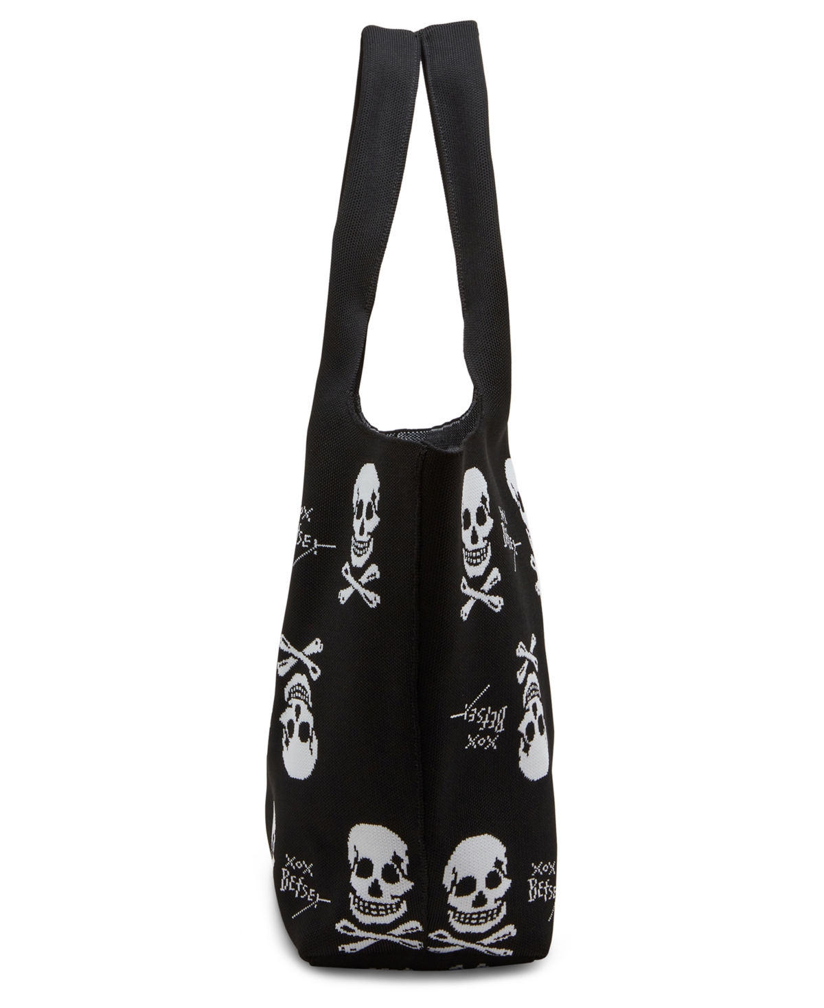 Shop Betsey Johnson Flyknit Tote In Black And White