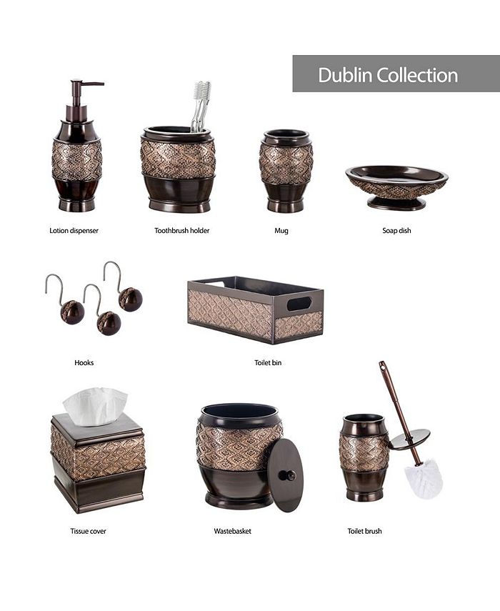 Creative Scents Dublin Brown Bathroom Accessories Set - Macy's