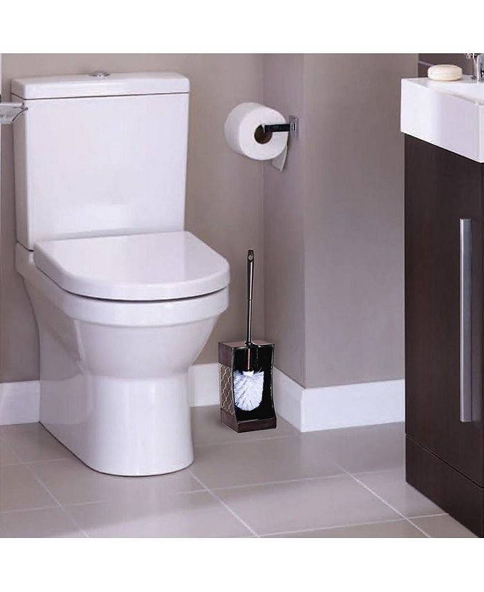 Creative Scents Dahlia Style Brown Toilet Brush with Holder Set Macy's