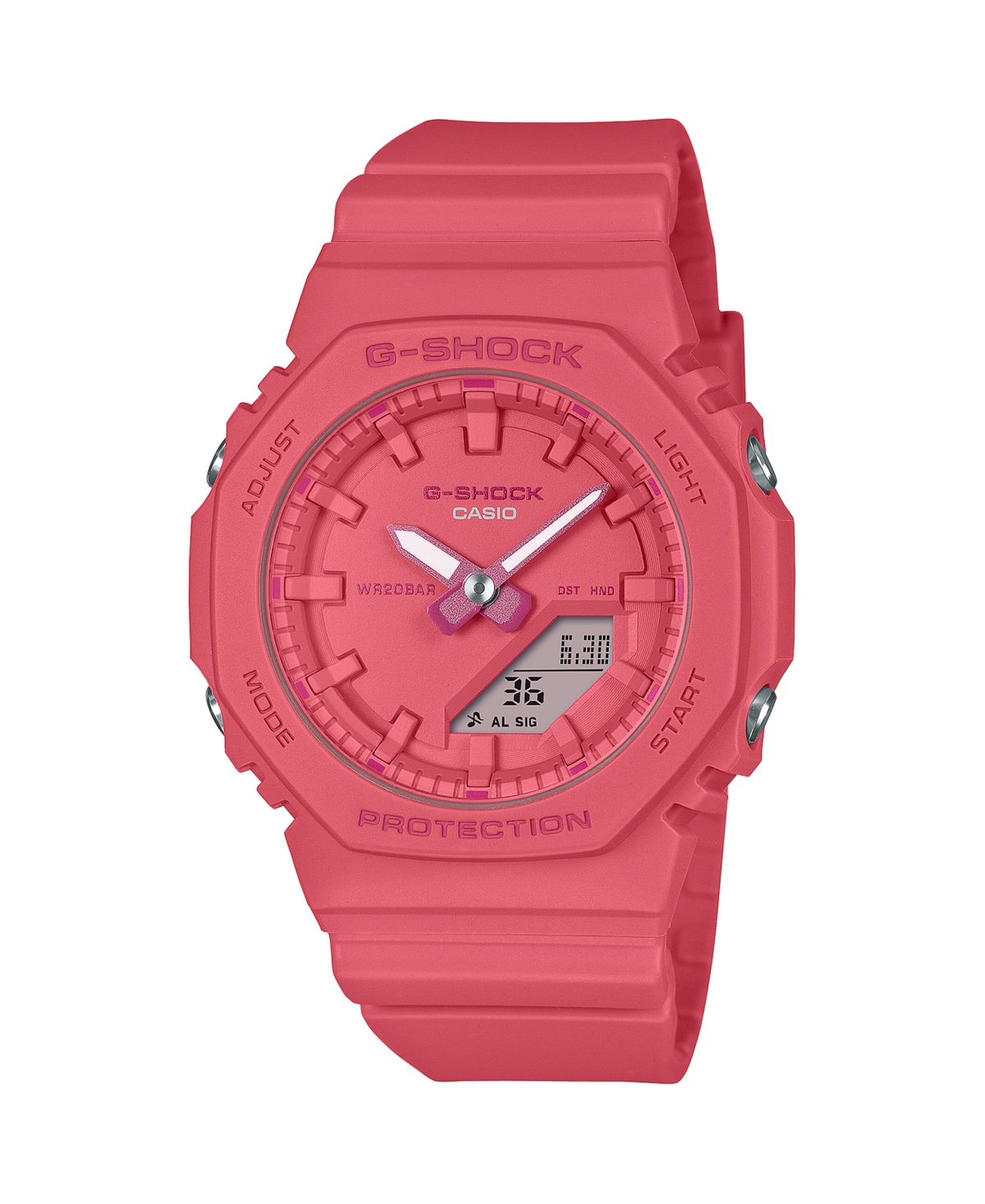 Unisex Analog Digital Pink Resin Watch, 40.2mm, GMAP2100-4A - Pink