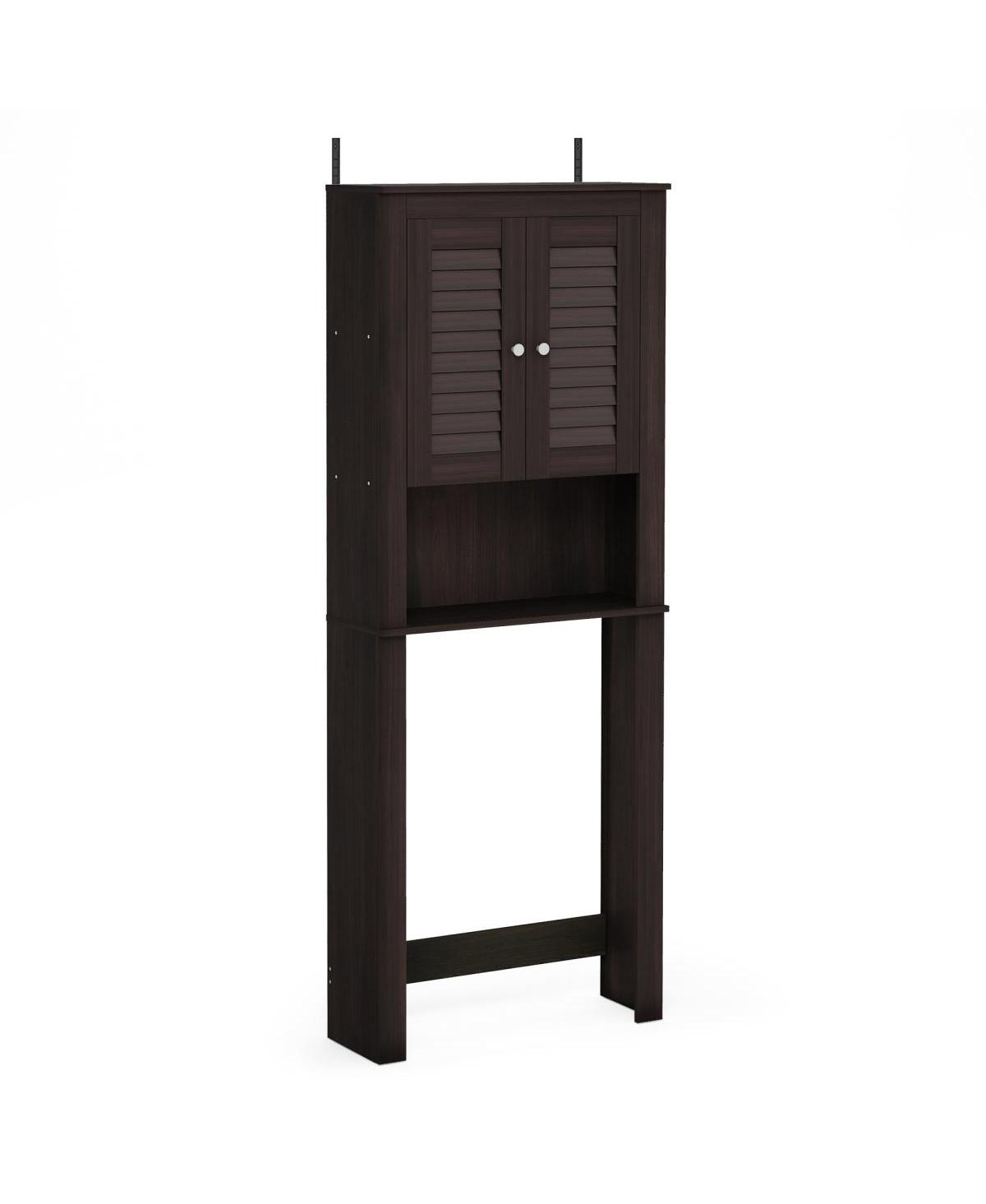 Indo Louver Door Bath Cabinet - Espresso - 62.99 x 23.62 x 8.27 in. - Brown
