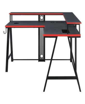 Office Star 36" Metal Disruptor L-Shape Gaming Desk