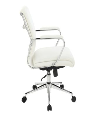 Office Star 41.25" Fabric, Chrome Mid Back Manager's Office Chair
