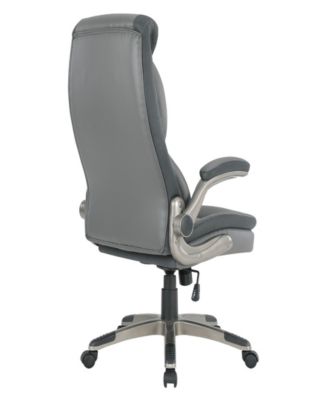 Office Star 49.5" Leather, Nylon Executive Bonded Leather Office Chair