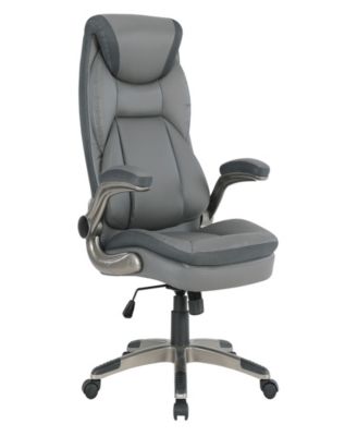 Office Star 49.5" Leather, Nylon Executive Bonded Leather Office Chair